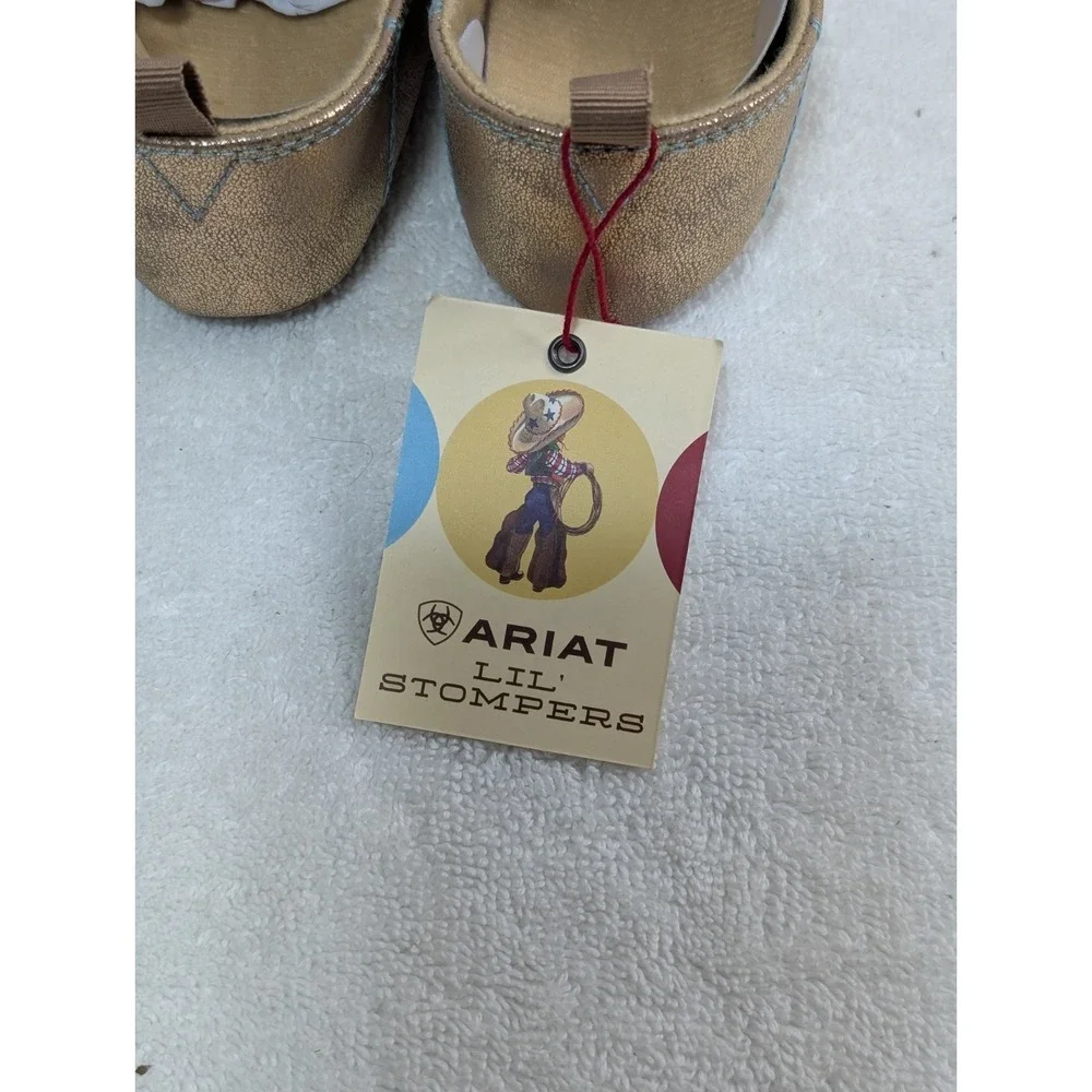 Ariat Lil' Stompers Piper Cruiser Moccasin Slip-On Shoe Leopard Cactus Infant 4